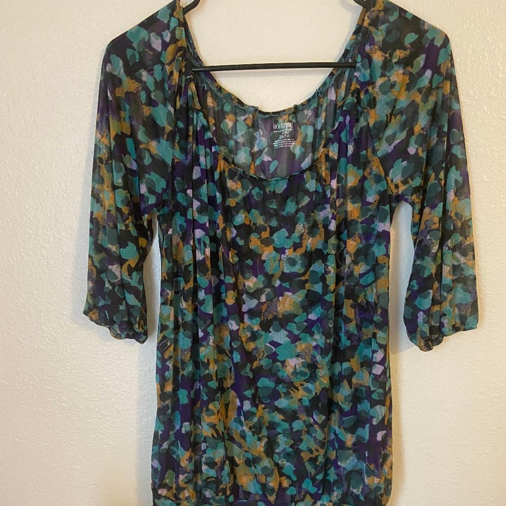 Multicolored long sleeve Top